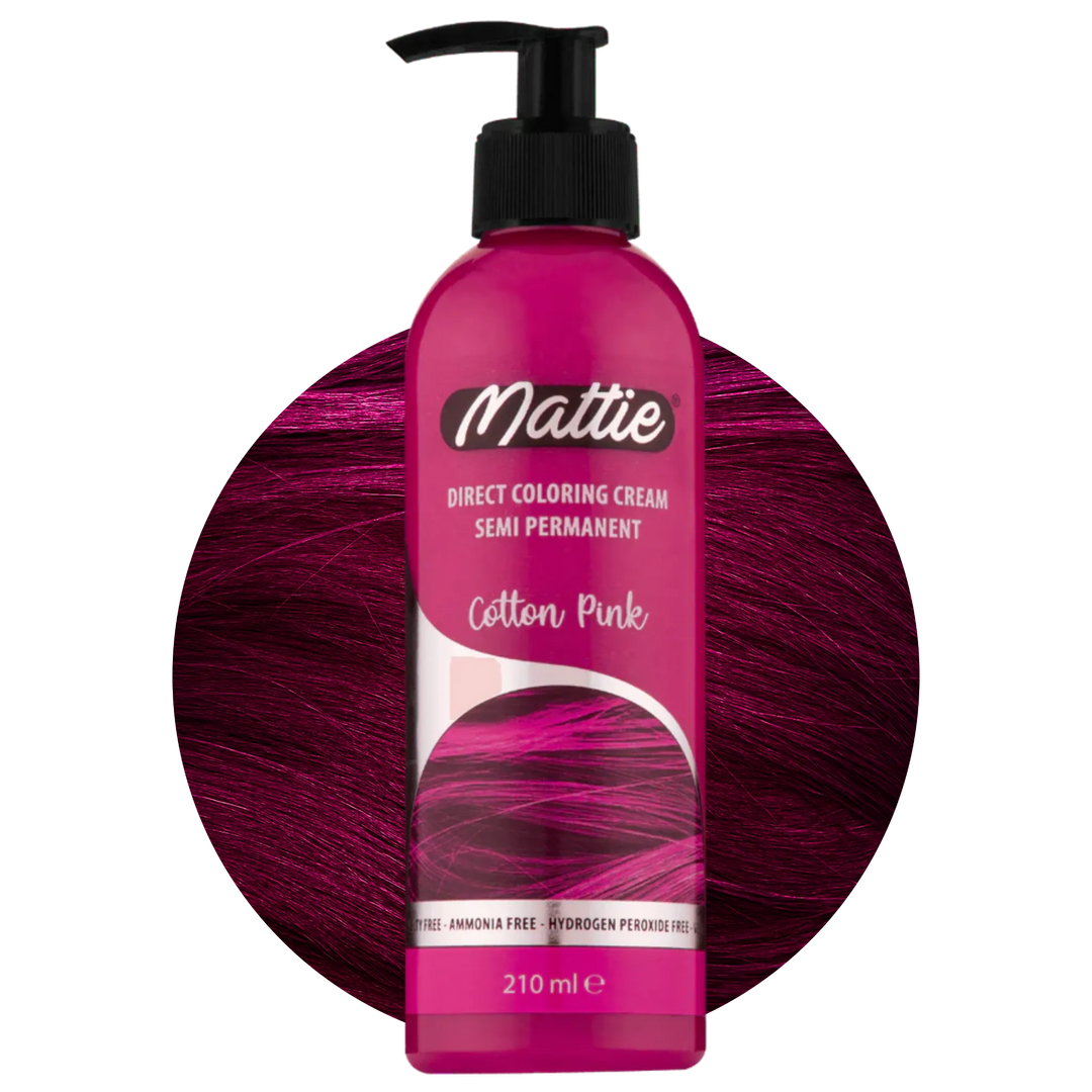 Mattie Cotton Pink - Wegańska Półpermanentna Koloryzacja Bezpośrednia Kremowa Farba Do Włosów 210 ml