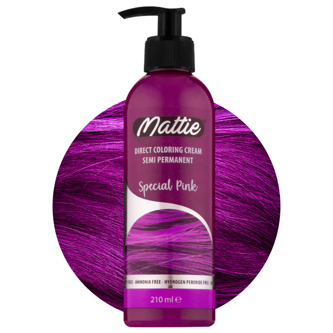 Mattie Special Pink - Wegańska Półpermanentna Koloryzacja Bezpośrednia Kremowa Farba Do Włosów 210 ml
