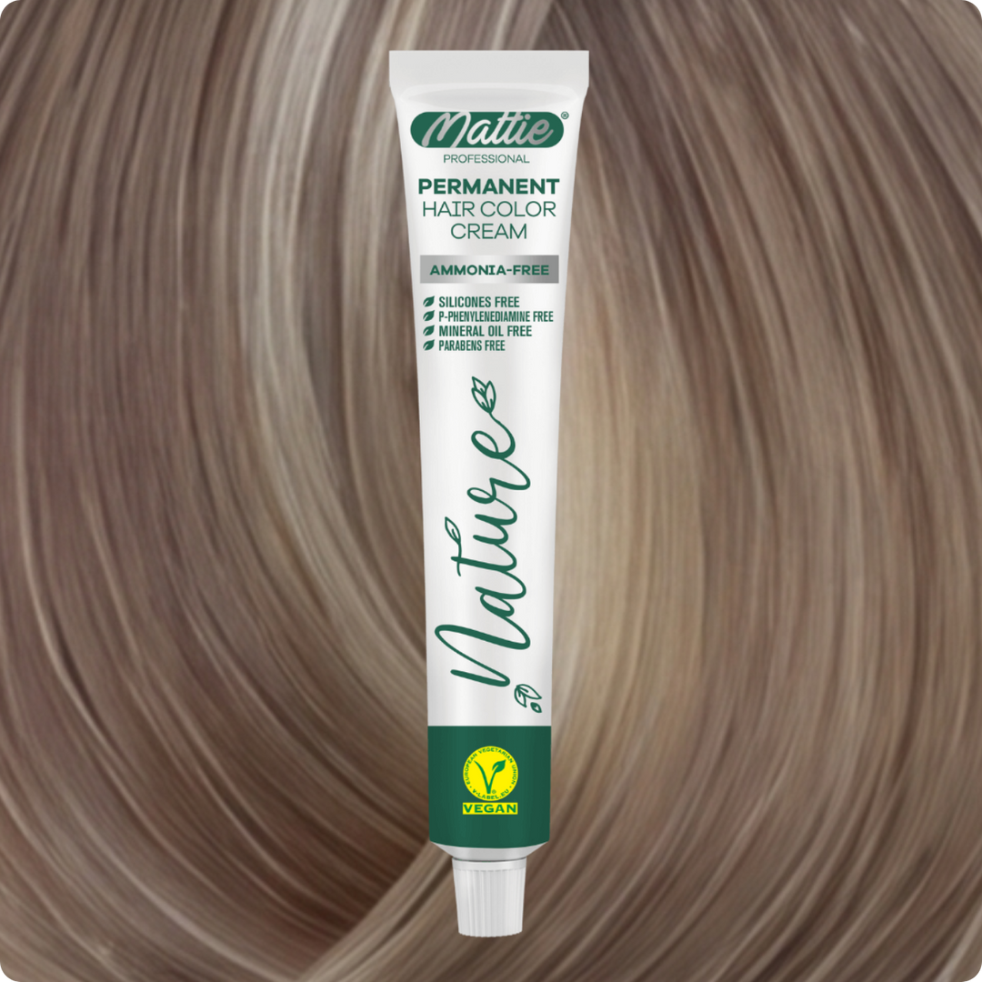 Mattie Professional Nature (10.8) Bardzo Jasny Blond Piaskowy Beż - Wegańska Permanentna Kremowa Farba Do Włosów 60ml