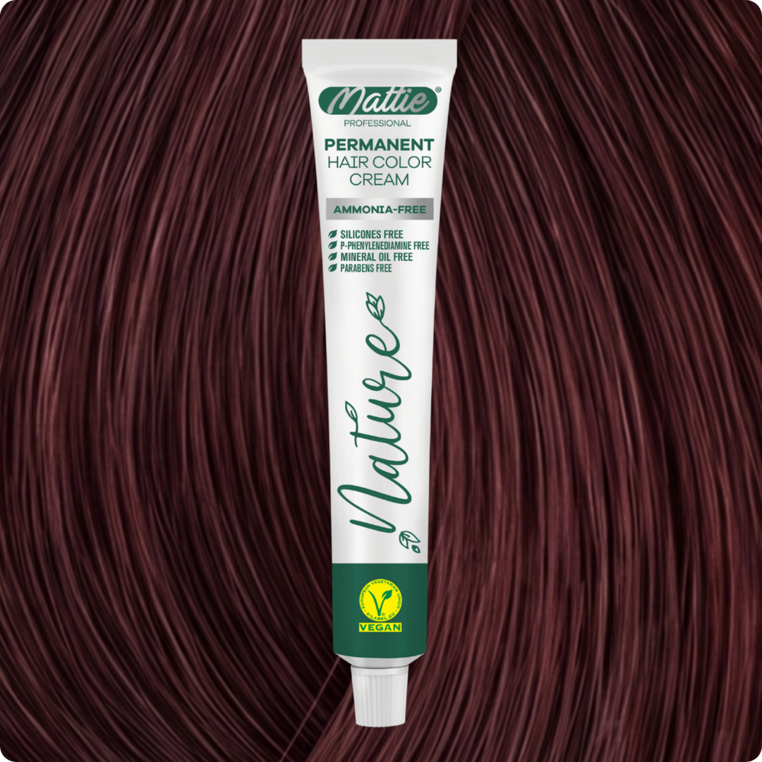 Mattie Professional Nature (5.66) Wine Red - Vegan Permanent Hair Color Cream 60ml