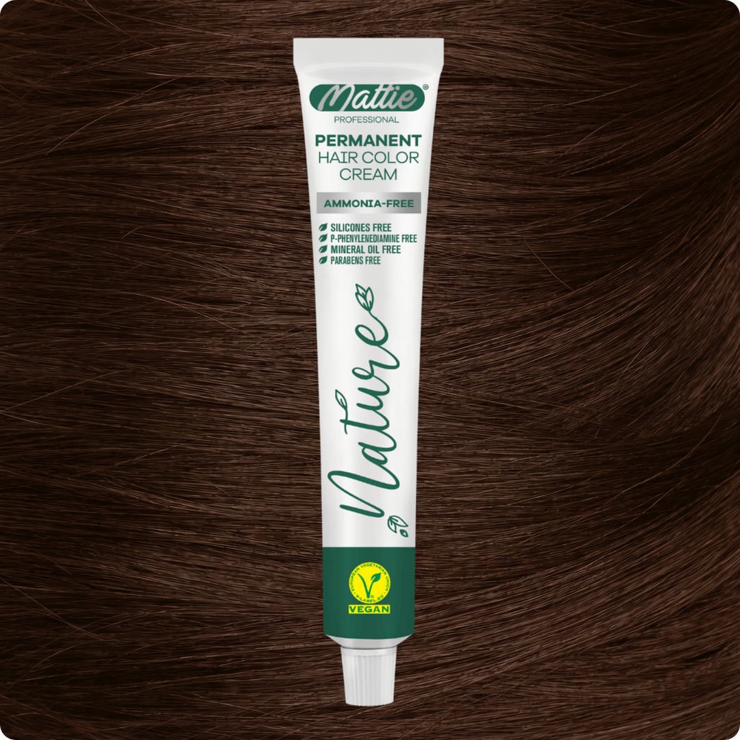 Mattie Professional Nature (6.35) Czekoladowy Karmel - Wegańska Permanentna Kremowa Farba Do Włosów 60ml