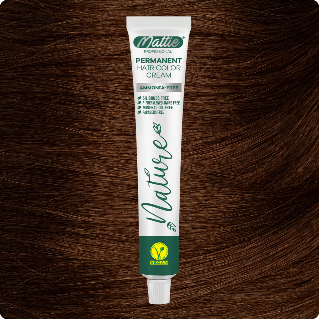 Mattie Professional Nature (6.7) Czekoladowy Brąz - Wegańska Permanentna Kremowa Farba Do Włosów 60ml