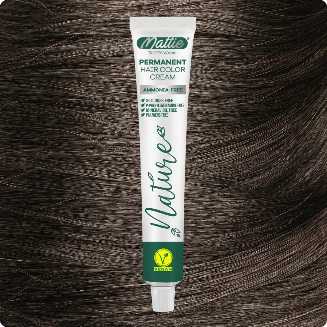 Mattie Professional Nature (7.1) Popielaty Blond - Wegańska Permanentna Kremowa Farba Do Włosów 60ml