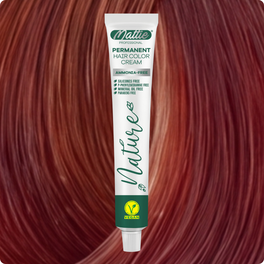 Mattie Professional Nature (7.44) Intensywna Miedź - Wegańska Permanentna Kremowa Farba Do Włosów 60ml