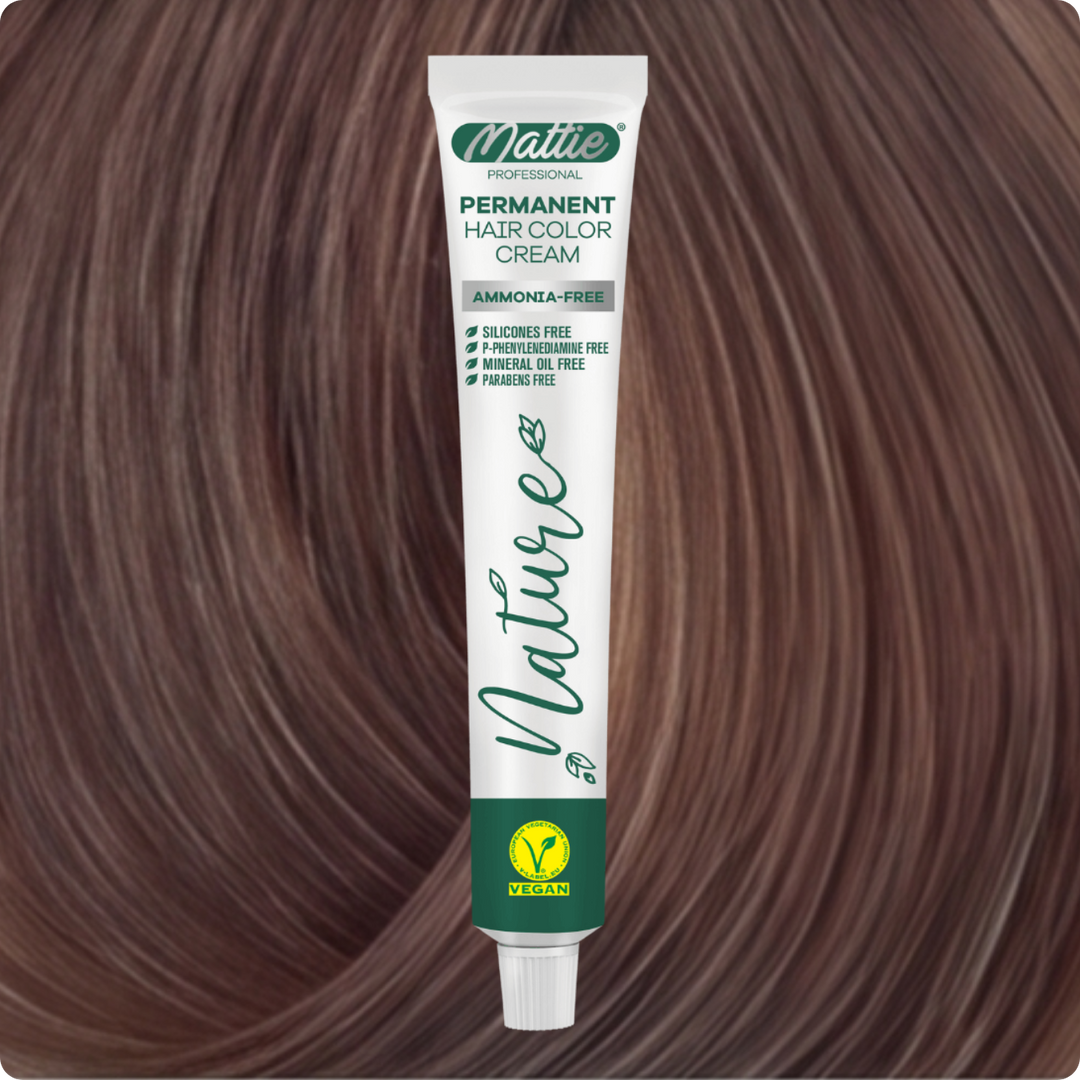 Mattie Professional Nature (7.8) Blond Piaskowo-Beżowy - Wegańska Permanentna Kremowa Farba Do Włosów 60ml
