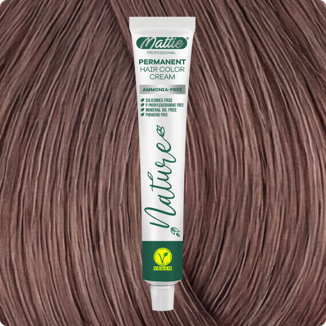Mattie Professional Nature (8.16) Jasny Popielato-Różany Blond - Wegańska Permanentna Kremowa Farba Do Włosów 60ml