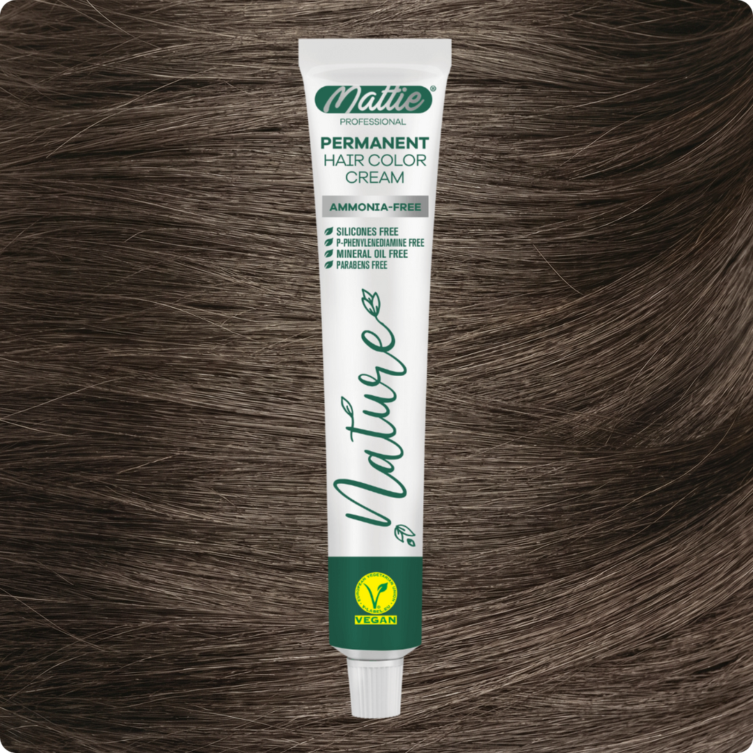 Mattie Professional Nature (8.1) Jasny Popielaty Blond - Wegańska Permanentna Kremowa Farba Do Włosów 60ml