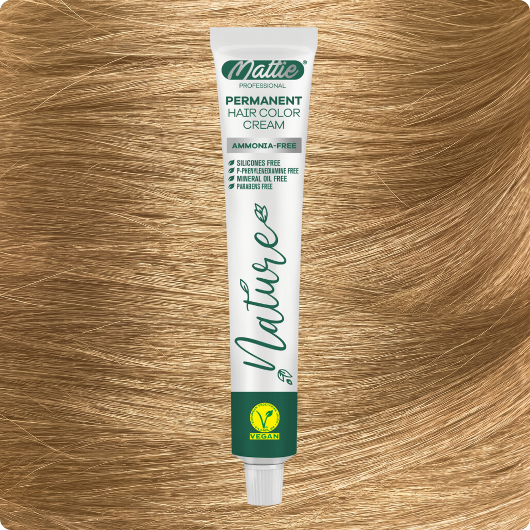 Mattie Professional Nature (9.0) Intensywny Bardzo Jasny Blond - Wegańska Permanentna Kremowa Farba Do Włosów 60ml