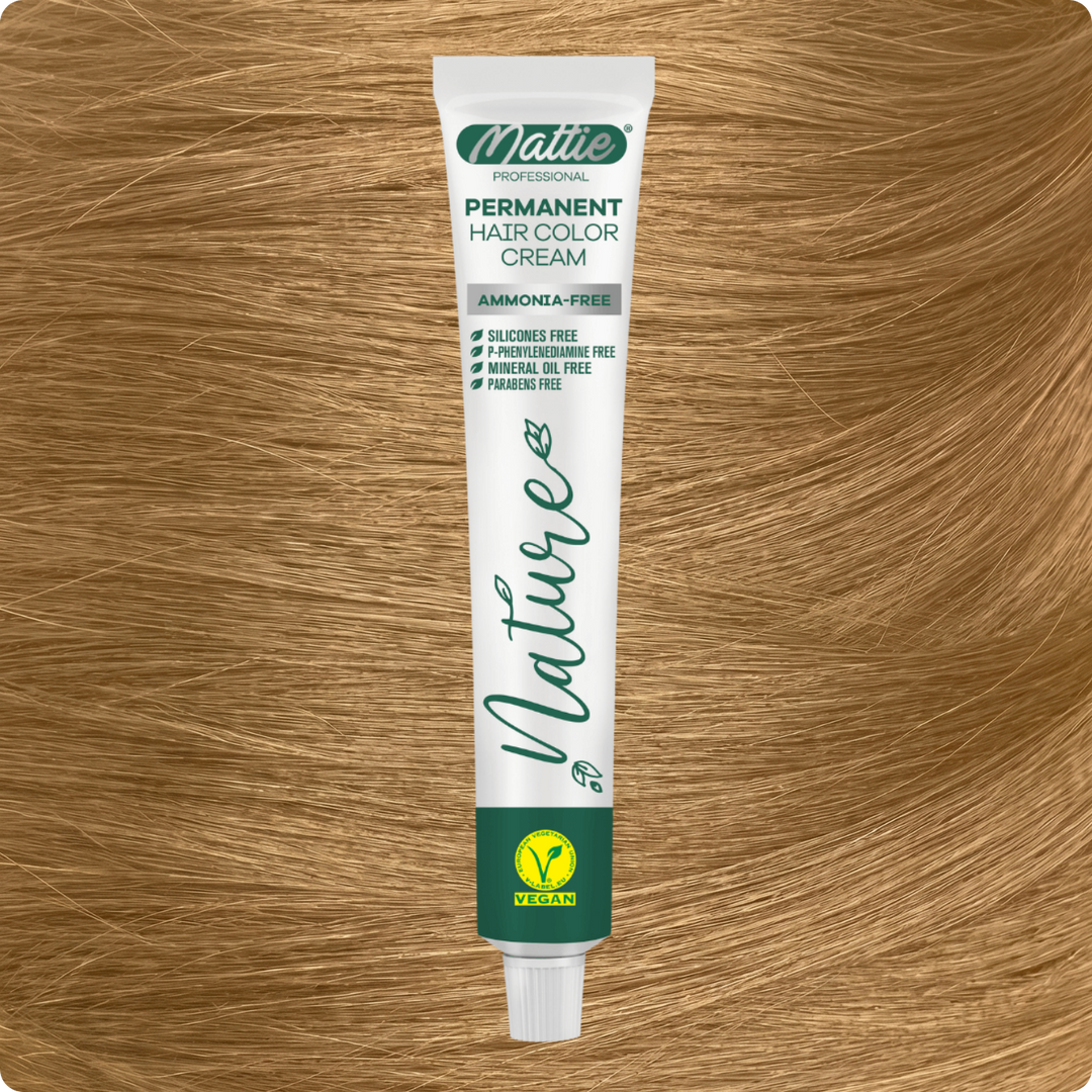 Mattie Professional Nature (9.3) Jasny Złoty Blond - Wegańska Permanentna Kremowa Farba Do Włosów 60ml
