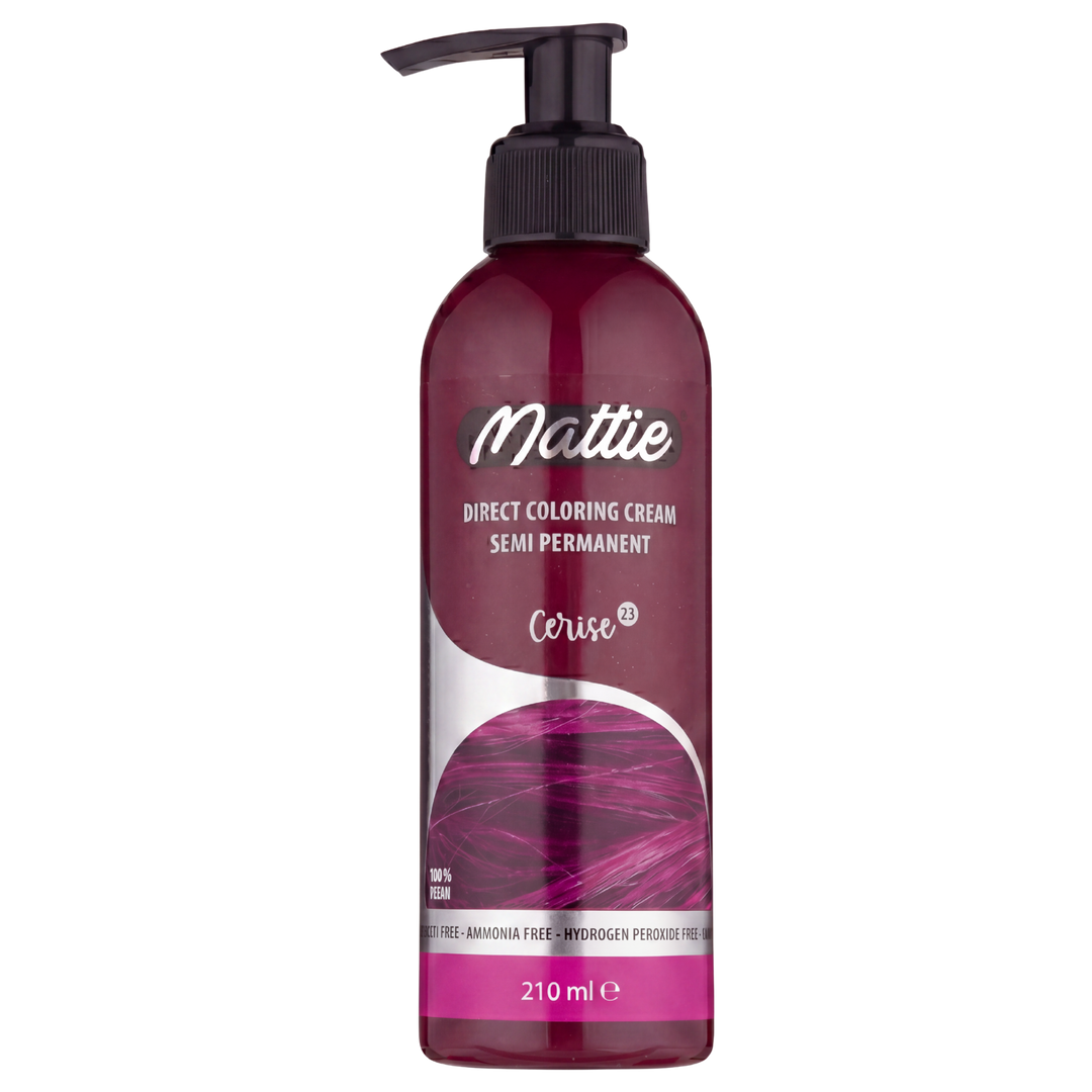 Mattie Cerise - Wegańska Półpermanentna Koloryzacja Bezpośrednia Kremowa Farba Do Włosów 210 ml