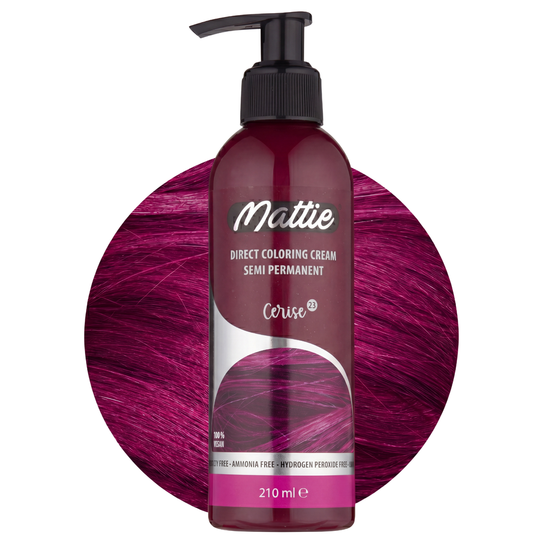 Mattie Cerise - Wegańska Półpermanentna Koloryzacja Bezpośrednia Kremowa Farba Do Włosów 210 ml