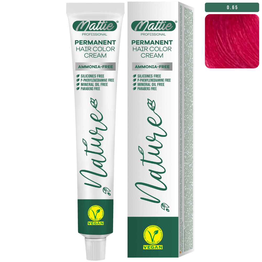 Mattie Professional Natura (0.65) Special Pink - Wegańska Permanentna Kremowa Farba Do Włosów 60ml