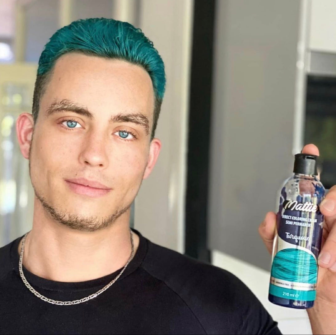 Mattie Turquoise - Wegańska Półpermanentna Koloryzacja Bezpośrednia Kremowa Farba Do Włosów 210 ml